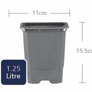 TEKU Square Tall 11cm         (11x11x 15) (1.25L)