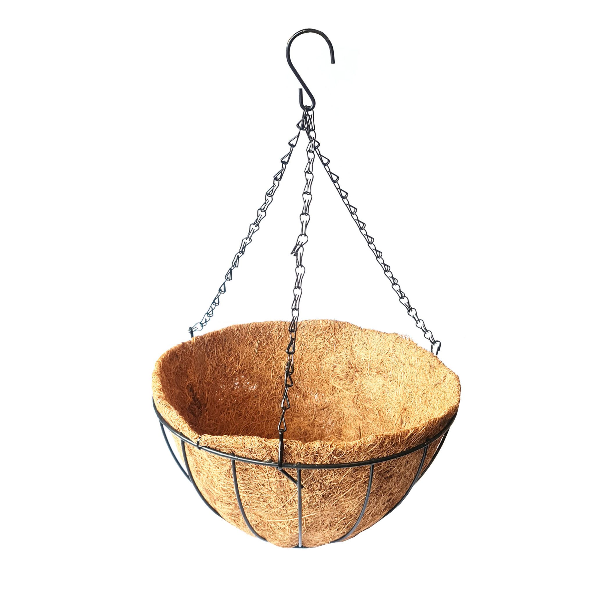 Retail Hanging Wire Basket with Coir Liner Egmont Commercial